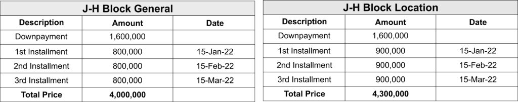 Bahria Orchard Lahore J Block Payment Plan