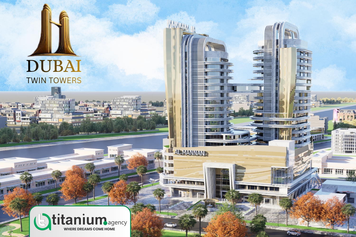 Dubai Twin Towers Lahore is an emerging high-rise mixed-use real estate project located in the Al-Kabir Downtown area on Main Raiwind Road, Lahore. The project has been designed around a modern twin-tower concept, combining residential apartments, commercial spaces, smart offices, hotel apartments and lifestyle facilities under one development. For buyers searching for apartments for sale in Lahore, commercial property in Lahore, luxury apartments on installments, Main Raiwind Road property, Al-Kabir Downtown investment opportunities and Lahore real estate investment, Dubai Twin Towers is becoming a project worth considering. The development is planned across approximately 10 kanals and features 19-storey twin towers. Available project information identifies Al Mannan Developers as the developer. The concept is focused on bringing modern vertical living and commercial activity to one of Lahore's rapidly developing corridors. This detailed guide is written from Titanium Agency & Consultancy to help buyers and investors understand the project's location, accessibility, features, amenities, apartment options, commercial opportunities, investment potential and latest development updates. Important: Property prices, payment plans, unit availability, development schedules, approvals, possession dates and investment returns can change. Always verify the latest information, documents and terms with the developer or authorized representative before making a financial decision. Dubai Twin Towers Lahore – Project Overview Dubai Twin Towers is planned as a mixed-use high-rise development rather than a conventional apartment building. The project combines residential, commercial and hospitality components, giving it a wider purpose. Residents can have access to commercial facilities, while businesses can benefit from the surrounding residential and visitor population. According to current project information, the development covers around 10 kanals and consists of twin 19-storey towers. The project includes residential apartments, commercial showrooms, smart offices and hotel apartments. Key Project Highlights Project: Dubai Twin Towers Lahore Developer: Al Mannan Developers Location: Al-Kabir Downtown, Main Raiwind Road, Lahore Land Area: Approximately 10+ kanals Development Type: Mixed-use high-rise project Towers: Twin towers Height: Approximately 19 storeys Residential Options: Studio, 1-bed, 2-bed and 3-bed apartments Commercial: Shops, showrooms and smart offices Hospitality: Hotel apartments Facilities: Parking, elevators, escalators, security and lifestyle amenities Investment Type: Residential, commercial and hospitality property The project is being marketed as a Dubai-inspired development that combines modern architecture with residential and commercial investment opportunities. Dubai Twin Towers Lahore Location Location is one of the biggest factors behind the investment potential of Dubai Twin Towers. The project is located in Downtown Al-Kabir on Main Raiwind Road, Lahore. The development is also described as being close to Lake City Lahore, with access to Bahria Town, Lahore Ring Road and other important residential and commercial areas. Main Raiwind Road has become an important growth corridor of Lahore. Over the years, the area has attracted housing societies, commercial developments, educational institutions, healthcare facilities and high-rise projects. This makes the location relevant for both residential property buyers and commercial property investors. Why Main Raiwind Road Is Important for Real Estate Investment Main Raiwind Road is no longer simply an outer road of Lahore. The corridor has developed into a major residential and commercial expansion zone. Several well-known developments are located along or around this corridor, including: Lake City Lahore Bahria Town Lahore Al-Kabir Town Al-Kabir Downtown Bahria Orchard Etihad Town Kings Town Chinar Bagh Fazaia Housing Scheme LDA City The expansion of these communities creates potential demand for: Apartments Shopping facilities Restaurants Offices Schools Healthcare Entertainment Commercial services For a mixed-use project such as Dubai Twin Towers, this surrounding development can be an important factor in its long-term commercial potential. However, future appreciation is not guaranteed and should always be assessed against the actual market, development progress and demand. Dubai Twin Towers Lahore Accessibility The project's location provides connectivity toward several major parts of Lahore. According to available project information, Dubai Twin Towers is positioned close to: Lahore Ring Road Thokar Niaz Baig Lake City Lahore Bahria Town Lahore Al-Kabir Town Main Raiwind Road Major educational institutions Healthcare facilities Surrounding housing societies Project information describes Lake City as being opposite the project area and highlights access toward Lahore Ring Road and other important locations. Travel times can vary considerably depending on traffic and the exact route, so buyers should verify actual travel times during a site visit. Nearby Areas & Landmarks One advantage of Dubai Twin Towers is its location within an already developing real estate corridor. Important nearby areas include: Lake City Lahore Lake City is one of the major residential developments around the Raiwind Road corridor and provides a substantial surrounding residential population. Bahria Town Lahore Bahria Town is another major residential and commercial destination located within the wider area. Al-Kabir Town The project is situated within the Al-Kabir development environment, making it part of a larger residential and commercial ecosystem. Lahore Ring Road Ring Road provides connectivity toward several major parts of Lahore. Educational Institutions The surrounding area has a number of educational institutions, which can contribute to demand for smaller apartments and rental accommodation. This combination of residential communities, educational institutions and road connectivity can be beneficial for a mixed-use property. Dubai Twin Towers Master Concept The concept behind Dubai Twin Towers is simple: Live + Work + Shop + Invest in One Place Instead of purchasing an apartment far away from commercial facilities, the project brings different functions together. Residential The towers include different apartment configurations designed for individuals, couples and families. Commercial Commercial spaces are planned for retail outlets, showrooms, offices and businesses. Hospitality Hotel apartments provide a hospitality-focused component for visitors and investors. Lifestyle The project promotes modern lifestyle facilities including fitness, recreation, dining and leisure spaces. This mixed-use concept is increasingly popular in major cities because it can create activity throughout the day. Dubai Twin Towers Lahore Features Dubai Twin Towers has several features designed around modern high-rise living. 1. Twin Tower Architecture The project's most recognizable feature is its twin-tower design. The architecture is promoted as being inspired by Dubai's modern skyline, giving the development a contemporary high-rise identity. 2. 19-Storey Development Current project information describes the towers as approximately 19 storeys, providing a vertical development format with commercial and residential components. 3. Residential Apartments The project includes studio, 1-bedroom, 2-bedroom and 3-bedroom apartments, offering options for different budgets and family requirements. 4. Commercial Spaces The development also includes commercial showrooms, retail outlets and smart offices. 5. Hotel Apartments Hotel apartments add a hospitality component to the project and may provide another investment option for buyers interested in short- or long-term accommodation demand. 6. Dedicated Parking Parking facilities are planned as part of the development, which is especially important for a high-rise commercial and residential project. Dubai Twin Towers Lahore Amenities One of the project's major attractions is its range of planned lifestyle and convenience facilities. Fitness & Health The project information promotes facilities such as: Modern gym Fitness centre Health club Sauna Spa Jogging facilities Wellness areas Swimming & Leisure Lifestyle facilities promoted for the project include: Swimming/leisure facilities Rooftop areas Mini golf BBQ areas Outdoor recreation Food & Dining Residents and visitors are expected to have access to: Restaurants Cafés Food court International food chains BBQ areas Grocery and convenience stores Family Facilities The project information also highlights: Children's play area Daycare Community spaces Family recreation areas Security Security is another important component of the project, with facilities promoted including: 24/7 security CCTV surveillance Security/control room Firefighting system Emergency services Convenience Other proposed facilities include: High-speed elevators Escalators Parking Car washing Laundry High-speed Wi-Fi Management services The final availability and specifications of these facilities should be confirmed through the latest project documentation before booking. Dubai Twin Towers Lahore Apartments The residential component is one of the main reasons buyers are searching for the project. Current project information mentions several apartment categories: Studio apartments 1-bedroom apartments 2-bedroom apartments 3-bedroom apartments This variety allows the project to target different types of buyers. Studio Apartments Studio apartments can appeal to: Single professionals Students Small investors Rental-focused investors Buyers looking for a lower entry point 1-Bedroom Apartments One-bedroom apartments can be suitable for couples, professionals and investors looking for rental properties. 2-Bedroom Apartments Two-bedroom apartments provide more space and may appeal to small families. 3-Bedroom Apartments Three-bedroom apartments are more suitable for families looking for larger living spaces in a high-rise environment. Dubai Twin Towers Commercial Investment Dubai Twin Towers is not only a residential project. Its commercial component provides opportunities for investors interested in commercial property in Lahore. The project includes: Commercial showrooms Retail outlets Smart offices Restaurants Corporate spaces Business facilities Commercial investment can provide two potential benefits: Capital Appreciation If the surrounding area develops and commercial demand increases, property values may potentially rise. Rental Income Once businesses become operational, commercial units may generate rental income depending on location, occupancy, demand and prevailing market rates. However, rental income is never guaranteed. A commercial property's performance depends heavily on footfall, tenant demand, visibility, accessibility and the exact location of the unit. Why Commercial Shop Location Matters If you are considering a shop in Dubai Twin Towers, do not evaluate the property only on price per square foot. Look at: Floor Frontage Visibility Main entrance Escalator location Elevator location Food court proximity Parking access Customer circulation Nearby anchor businesses Shop dimensions Ceiling height Commercial activity Two shops with the same size can have very different investment potential depending on their position within the building. Dubai Twin Towers Lahore Investment Opportunity For investors, the project combines several factors that can make it attractive. Strategic Location The Main Raiwind Road location provides access to a rapidly developing part of Lahore. Mixed-Use Development Residential, commercial and hospitality components create multiple potential sources of demand. Different Property Options Investors can consider: Studio apartments 1-bed apartments 2-bed apartments 3-bed apartments Commercial shops Showrooms Smart offices Hotel apartments Installment-Based Investment The project's marketed payment structure is designed to spread payments over several years, which may make the development accessible to buyers who prefer installment-based property investment. Growing Surrounding Communities The presence of Lake City, Bahria Town, Al-Kabir Town and other developments creates a large surrounding residential market. Dubai Twin Towers Lahore Payment Plan A structured payment plan is one of the features attracting investors to Dubai Twin Towers. Current project information describes a four-year payment structure, with components including: 20% down payment 48 monthly installments 8 half-yearly installments Project-completion payment Structure-based payment The exact percentages and amounts can vary by unit type and updated inventory. Buyers should obtain the latest written payment plan before booking. What to Check in the Payment Plan Before signing anything, confirm: Booking amount Down payment Monthly installment Half-yearly installment Development charges Possession charges Parking charges Maintenance charges Transfer charges Taxes Final payment Late-payment terms Never judge affordability only by the monthly installment. Calculate the complete cost of the property. Dubai Twin Towers Lahore Current Development Updates 2026 Development progress is one of the most important factors for anyone considering a property that is still being developed. A January 2026 construction update featuring the developer's management discussed the project's structural progress, engineering approach, rates and expected development phases. More recent July 2026 on-site reporting described active construction at the Al-Kabir Downtown location, including ongoing structural development and a project review of the twin-tower concept, amenities and payment plan. This indicates that the project has continued moving through its construction phase during 2026. What Investors Should Monitor For a reliable investment assessment, regularly check: Foundation and structural work Floor-by-floor construction Basement parking External façade Electrical installation Plumbing Elevators Fire safety systems Interior finishing Road access Utility connections Possession schedule A website article or video can provide an overview, but an on-site visit is the best way to understand actual development progress. Dubai Twin Towers Possession & Future Development For investors, possession is an important milestone because it can change the property's investment profile. Before buying, ask: When is possession expected? What percentage of construction has been completed? Are utilities available? When will commercial activity begin? When can apartments be occupied? What are the possession charges? These questions help buyers understand the difference between an early-stage investment and a property that is close to operational use. The developer or authorized sales team should provide the latest written information regarding the expected possession schedule. Is Dubai Twin Towers Lahore a Good Investment? Dubai Twin Towers can be an interesting option for people looking for Lahore real estate investment, particularly those interested in high-rise apartments and commercial property. The project's potential strengths include: Main Raiwind Road location Al-Kabir Downtown address Proximity to Lake City Access toward Ring Road Mixed-use development Multiple apartment sizes Commercial opportunities Hotel apartments Modern lifestyle facilities Installment-based purchasing However, investment potential should not be confused with guaranteed returns. The actual performance of a property depends on: Purchase price Location inside the project Development progress Market demand Occupancy Rental rates Economic conditions Resale liquidity Project completion Dubai Twin Towers for Rental Investment Apartments can potentially be used as rental properties after completion and occupancy. Rental demand may come from: Professionals Students Small families Business visitors Nearby employees People working around Raiwind Road Visitors requiring short-term accommodation The hotel's presence may also support hospitality-related demand. However, investors should not rely on advertised rental yields without checking actual rental transactions in the surrounding market. Before buying for rental income, compare: Purchase Price + Monthly Rent + Maintenance + Taxes + Vacancy + Management Costs This gives a more realistic picture of the potential return. Dubai Twin Towers for Commercial Investors Commercial investors should focus on footfall and business demand. A commercial unit can be attractive if the project develops strong: Brand occupancy Customer traffic Restaurants Retail activity Parking availability Accessibility Office occupancy Residential occupancy The surrounding population is also important because local residents can become the project's regular customers. Dubai Twin Towers for Families The project can also appeal to families who prefer high-rise living. The planned facilities include: Family-friendly apartments Children's play areas Daycare Restaurants Grocery/convenience facilities Parking Security Fitness facilities Recreational spaces The 2-bedroom and 3-bedroom apartments may be particularly relevant for families seeking more space. Advantages of Dubai Twin Towers Lahore Prime Main Raiwind Road Location The project is positioned on one of Lahore's expanding real estate corridors. Mixed-Use Concept Living, shopping, working and hospitality are planned within one development. Multiple Investment Categories Buyers can choose residential, commercial or hospitality-related property. Modern High-Rise Design The twin-tower architecture gives the project a modern identity. Growing Surrounding Market The surrounding Lake City, Bahria Town and Al-Kabir communities provide a substantial potential catchment. Installment-Based Purchasing The proposed multi-year payment structure can help buyers spread their investment. Things to Consider Before Investing No property investment is risk-free. Before buying Dubai Twin Towers Lahore, investors should carefully check: 1. Legal Documentation Verify ownership, development agreements and relevant project documentation. 2. Approval/NOC Status Confirm the latest approval and NOC position with the relevant authority. Do not rely solely on a dealer's statement or social-media advertisement. 3. Development Progress Visit the site and compare actual construction with the latest project schedule. 4. Payment Obligations Calculate the total cost, including additional charges. 5. Resale Market Ask how easily the specific unit can realistically be resold. 6. Rental Demand If rental income is your goal, investigate actual rents in the surrounding area. 7. Unit Selection For commercial property especially, location inside the project can have a major effect on future demand. Who Should Consider Dubai Twin Towers Lahore? The project may be suitable for: First-time property buyers Apartment investors Commercial property investors Small investors Long-term investors Business owners Families seeking high-rise living Overseas Pakistanis Investors interested in Raiwind Road property It may be less suitable for buyers who need immediate possession or guaranteed rental income. Dubai Twin Towers Lahore – Investment Outlook The long-term outlook of Dubai Twin Towers is closely connected to the continued development of Main Raiwind Road and the wider Al-Kabir Downtown area. If surrounding residential communities continue to expand and commercial activity increases, demand for apartments, shops, offices, restaurants and hospitality services may also increase. The project's mixed-use format gives it several potential demand sources rather than relying entirely on residential buyers. Still, investors should maintain realistic expectations. Location is important. Development is important. Price is important. But demand is what ultimately determines the success of a property investment. Frequently Asked Questions About Dubai Twin Towers Lahore Where is Dubai Twin Towers Lahore located? Dubai Twin Towers is located in Al-Kabir Downtown on Main Raiwind Road, Lahore. The project is near Lake City and provides access toward Lahore Ring Road and other major areas. Who is the developer of Dubai Twin Towers? Available project information identifies Al Mannan Developers as the developer. How large is Dubai Twin Towers? The project is planned over approximately 10 kanals of land. How many floors are in Dubai Twin Towers? Current project information describes the twin towers as approximately 19 storeys. What apartments are available? The project information mentions studio, 1-bedroom, 2-bedroom and 3-bedroom apartments. Are commercial shops available? Yes. Dubai Twin Towers includes commercial showrooms, retail spaces and smart offices. Does Dubai Twin Towers have hotel apartments? Yes. Hotel apartments are part of the mixed-use concept promoted for the project. Is Dubai Twin Towers a good investment? It may be worth considering for investors interested in apartments, commercial property and mixed-use real estate in Lahore. However, returns are not guaranteed, and buyers should verify the project's legal status, development progress, payment plan and market demand before investing. What is the current development status? 2026 project reporting indicates that construction has been actively progressing, with January and July 2026 updates discussing structural development and on-site progress. Buyers should conduct a current site visit because construction status can change quickly. Final Verdict – Dubai Twin Towers Lahore Dubai Twin Towers Lahore is being developed as a modern mixed-use destination on Main Raiwind Road in Al-Kabir Downtown, combining apartments, commercial spaces, smart offices, hotel apartments and lifestyle facilities. Its location near Lake City, Bahria Town, Al-Kabir Town and Lahore Ring Road gives the project exposure to one of Lahore's important residential and commercial growth corridors. The twin-tower concept, variety of apartment sizes, commercial opportunities and installment-based investment structure make it relevant for buyers searching for luxury apartments in Lahore, apartments on installments, commercial property in Lahore and Lahore real estate investment opportunities. The project has also continued to receive construction attention during 2026, with recent on-site reporting indicating ongoing development. From an investment perspective, the strongest approach is to evaluate the project based on: Location + Unit Price + Payment Plan + Construction Progress + Legal Documentation + Rental Demand + Resale Potential Rather than relying only on future appreciation claims, investors should make a decision after verifying the latest information and visiting the project. Written from Titanium Agency & Consultancy This article is prepared from Titanium Agency & Consultancy as an informative real estate guide for buyers and investors researching Dubai Twin Towers Lahore. Titanium Agency & Consultancy focuses on helping property buyers understand Lahore real estate projects, commercial investments, apartments, payment plans, locations and development opportunities before making property decisions. For the latest Dubai Twin Towers Lahore booking options, apartment availability, commercial units, payment plans and investment guidance, contact Titanium Agency & Consultancy.