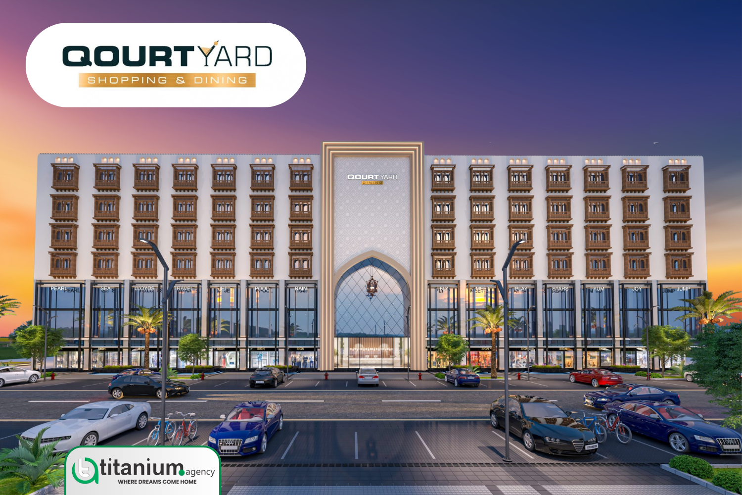 QourtYard Shopping and Dining Q High Street Pine Avenue Lahore