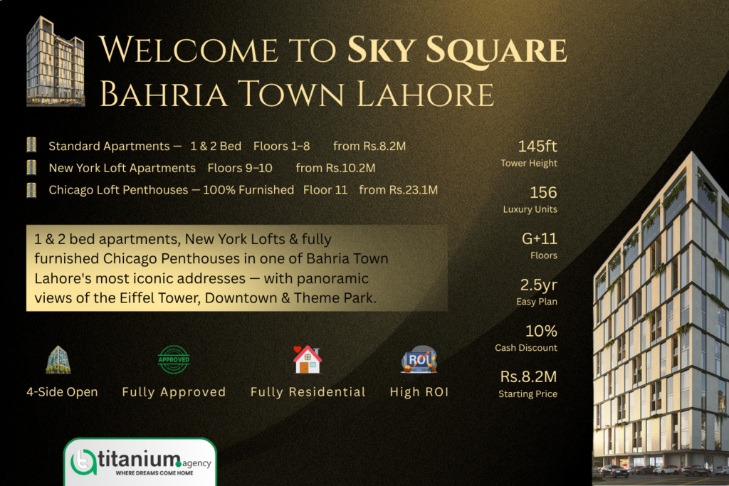 Sky Square Bahria Town Lahore Project details
