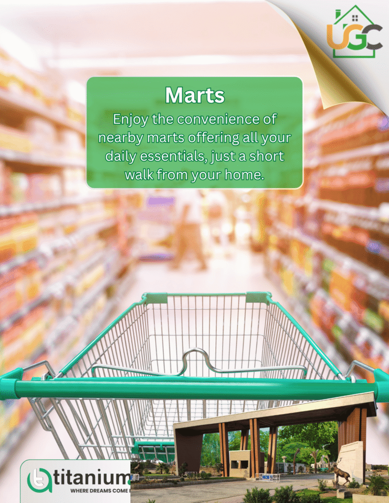 marts and shopes Ulfat Green City Lahore