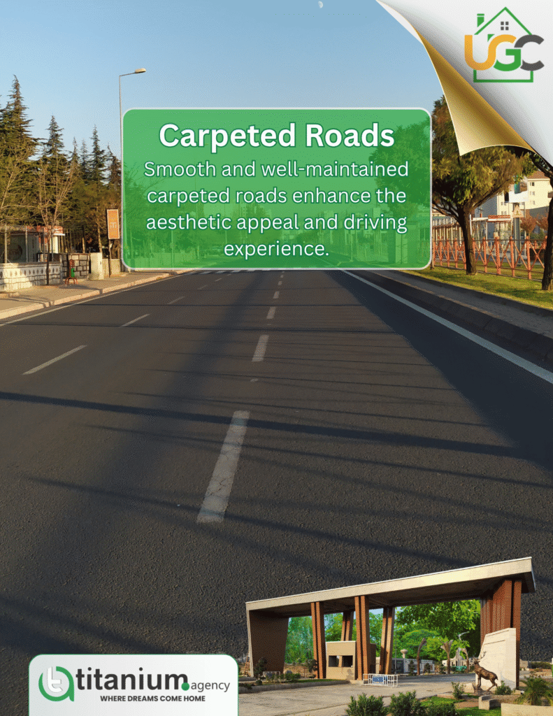 carpeted road Ulfat Green City Lahore