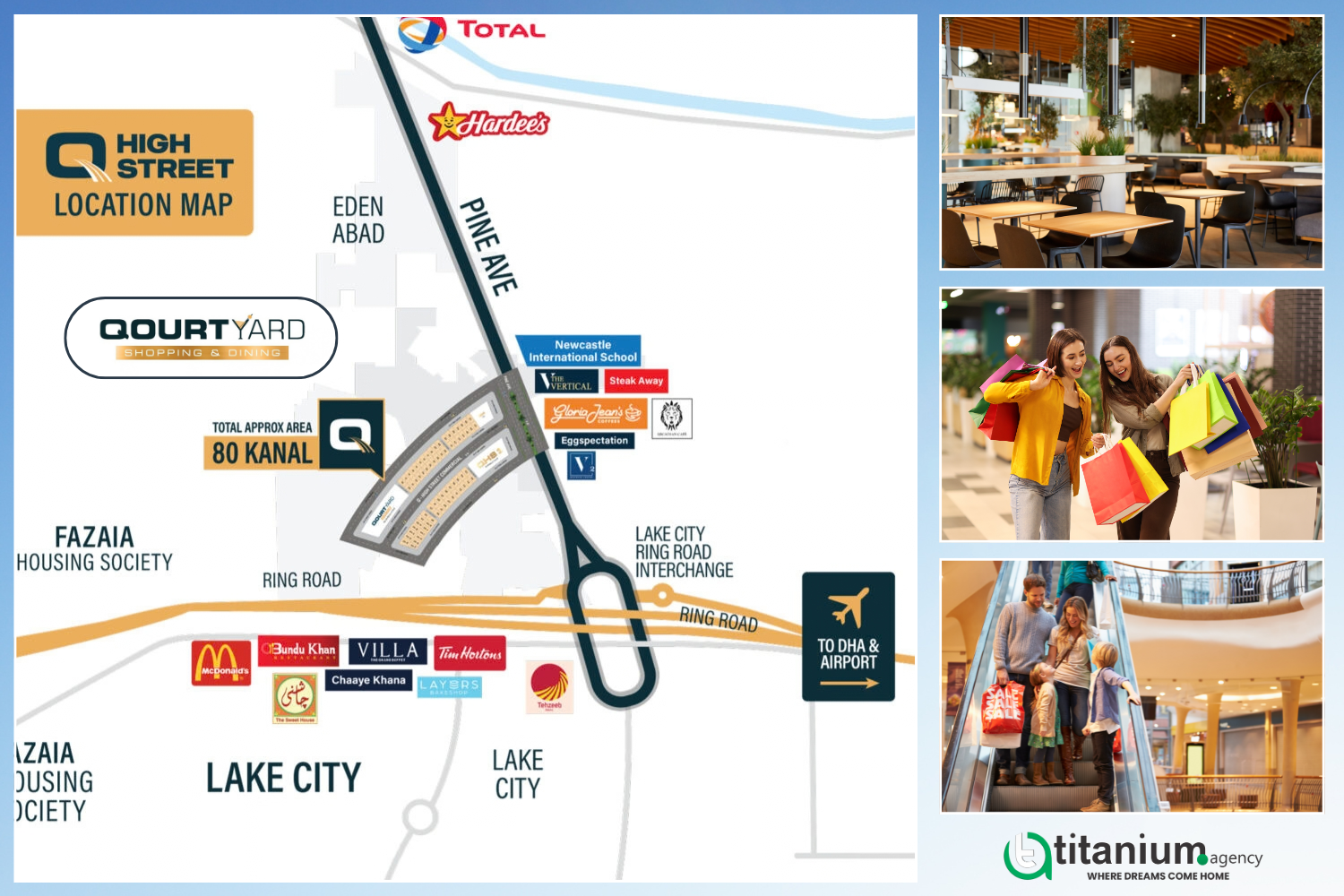 location of QourtYard Shopping and Dining