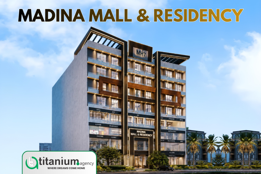 Madina Mall and Residency Lahore apartments and commercial shops in Bahria Orchard