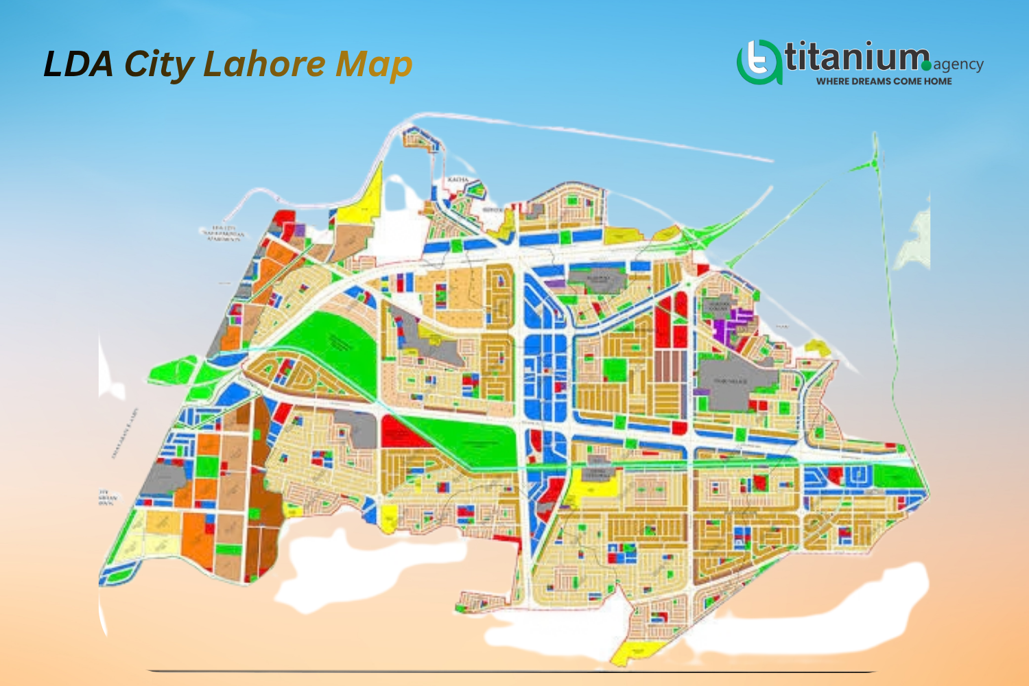 Explore LDA City Lahore location