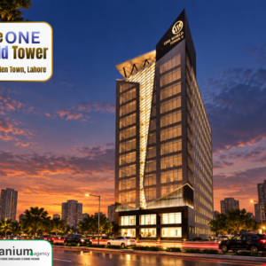 The One World Tower 16-storey commercial high-rise building in Lahore