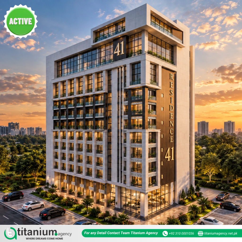 Residence 41 LDA Avenue Lahore luxury apartments by Titanium Agency